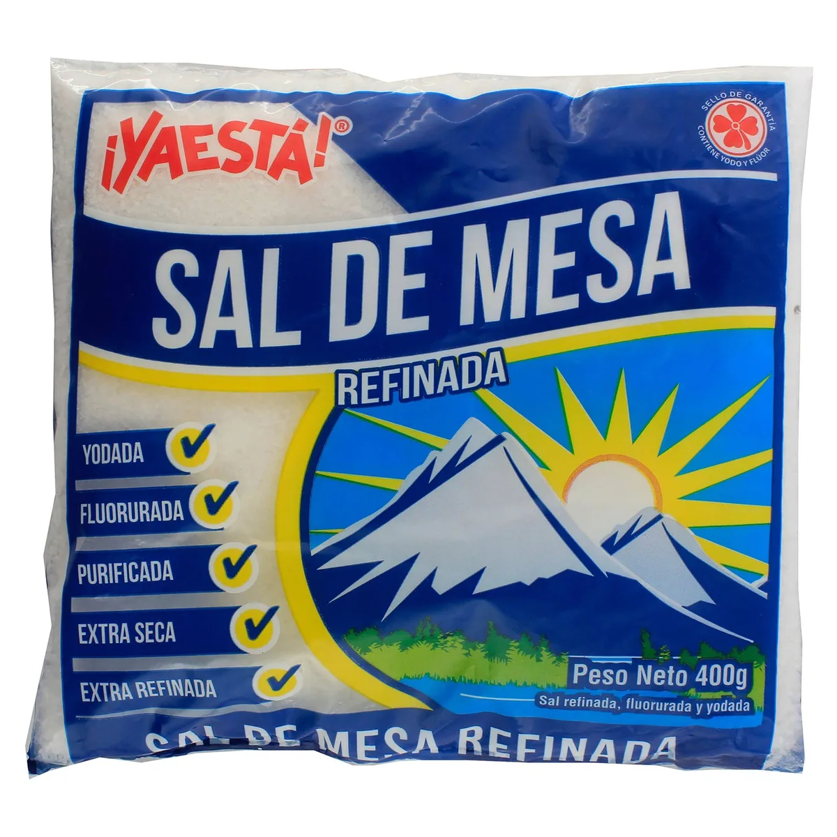 Sal YaEstá Refinada De Mesa Yodada – 400 g