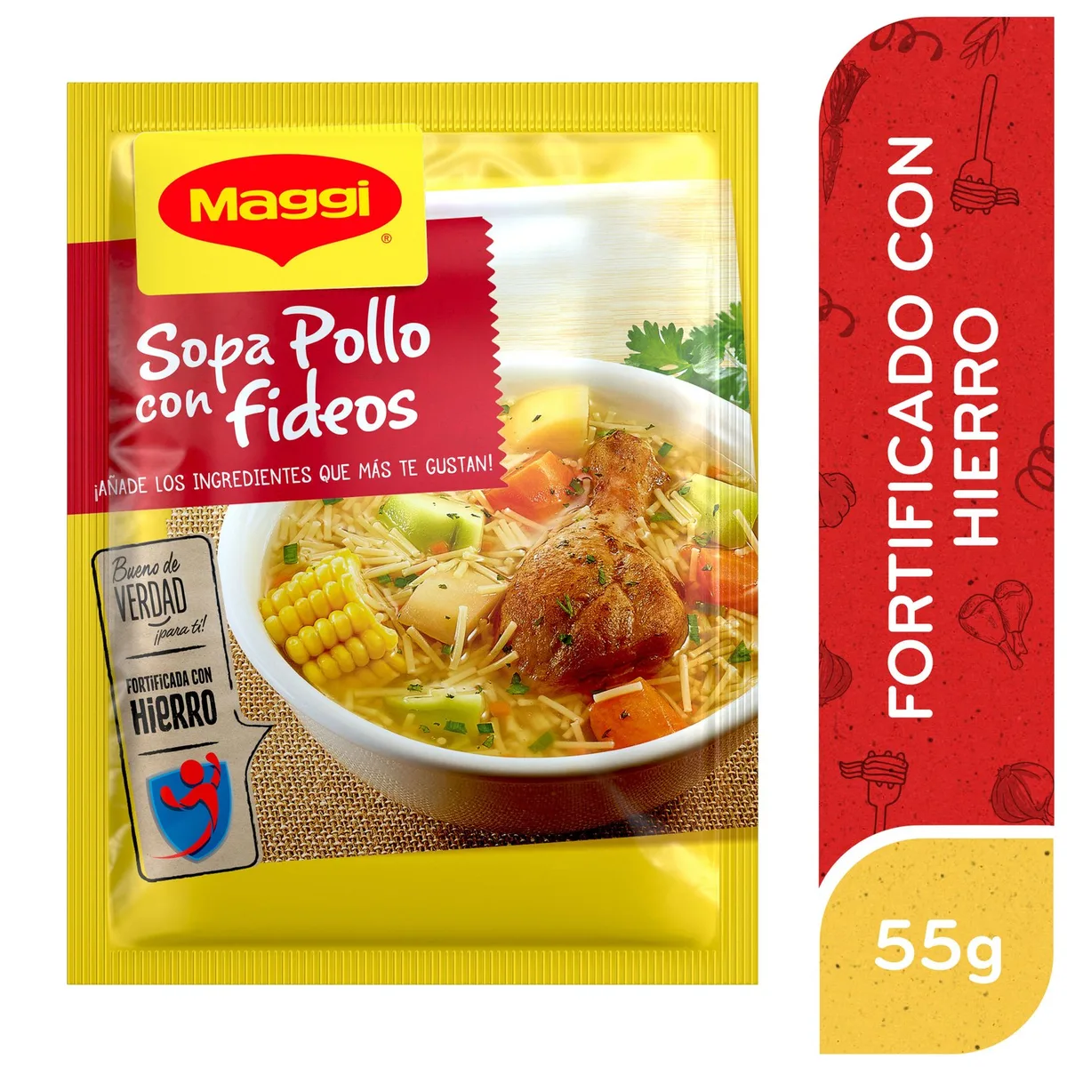 Sopa Maggi de Pollo con Fideos Sobre – 55 g