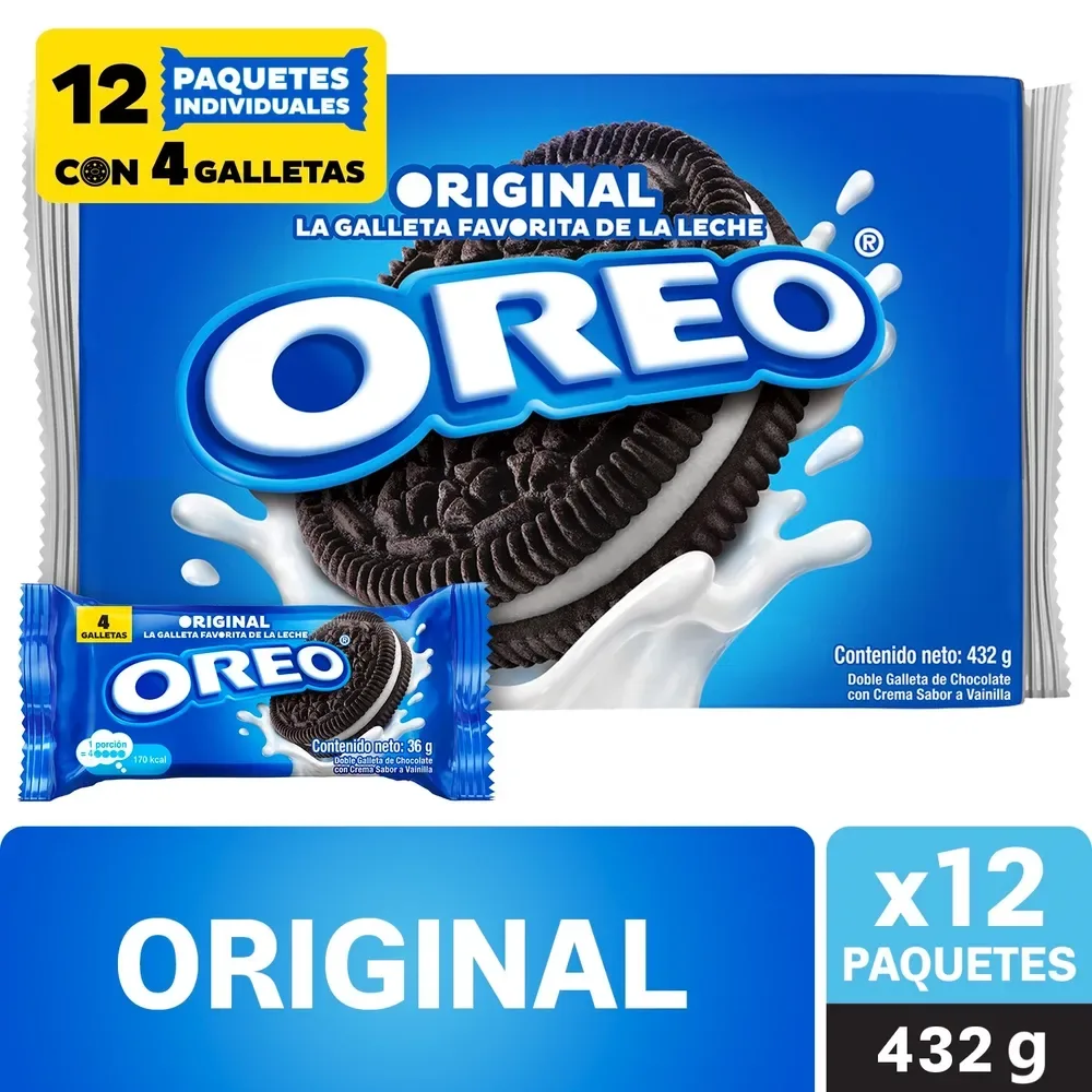 Galletas Oreo Sabor Original 36g Uds 12 Pack – 432g