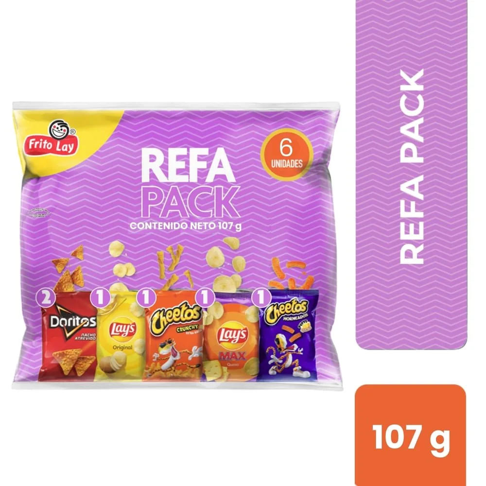 Snack Frito Lay Refa Pack 6 Unidades – 107 g