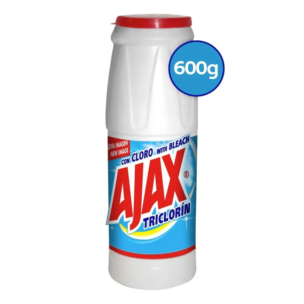 Limpiador Multiusos Ajax Triclorín con Cloro en Polvo – 600 g