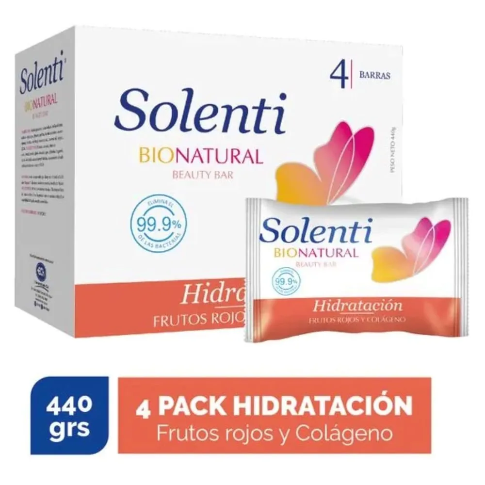 Jabón De Tocador Solenti Hidratación 4Pack – 440 g