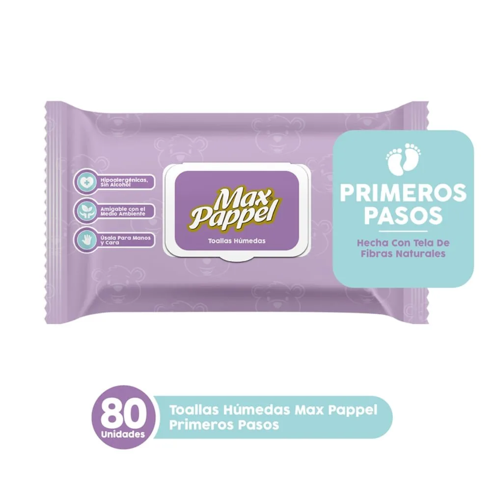 Toallitas Humedas Max Pappel Primeros Pasos – 80 uds