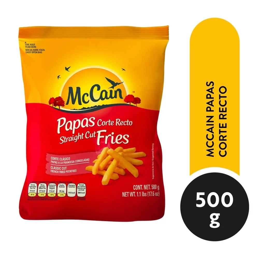 Papas Fritas Mccain Corte Recto – 500 g