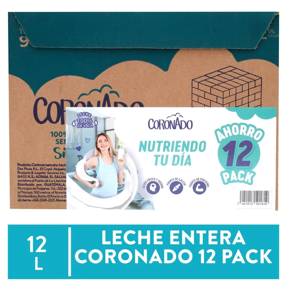 Leche Deslactosada Coronado Caja 12 Unidades – 12 L