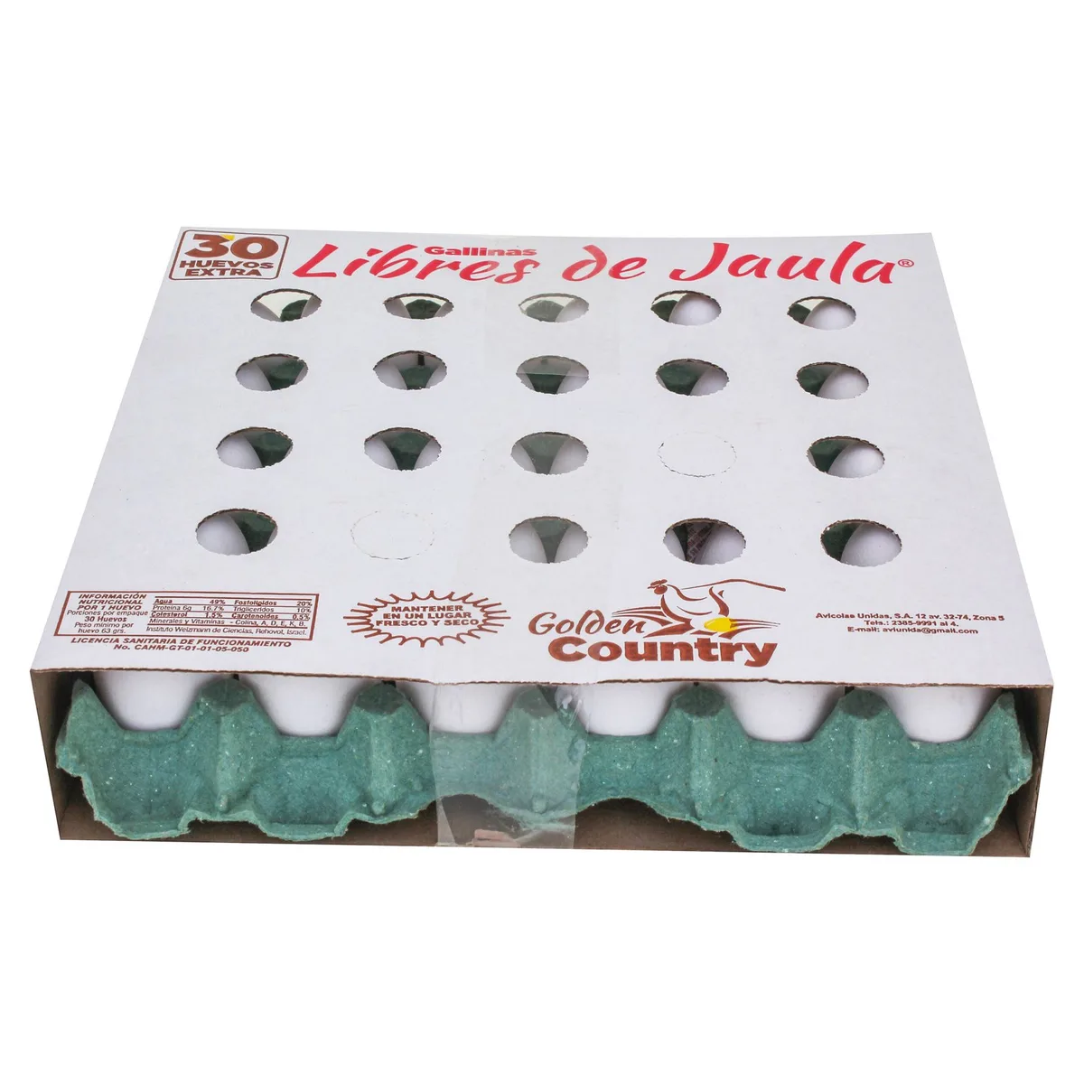 Huevo de Gallina Golden Country Blanco Extra – 30 Unidades